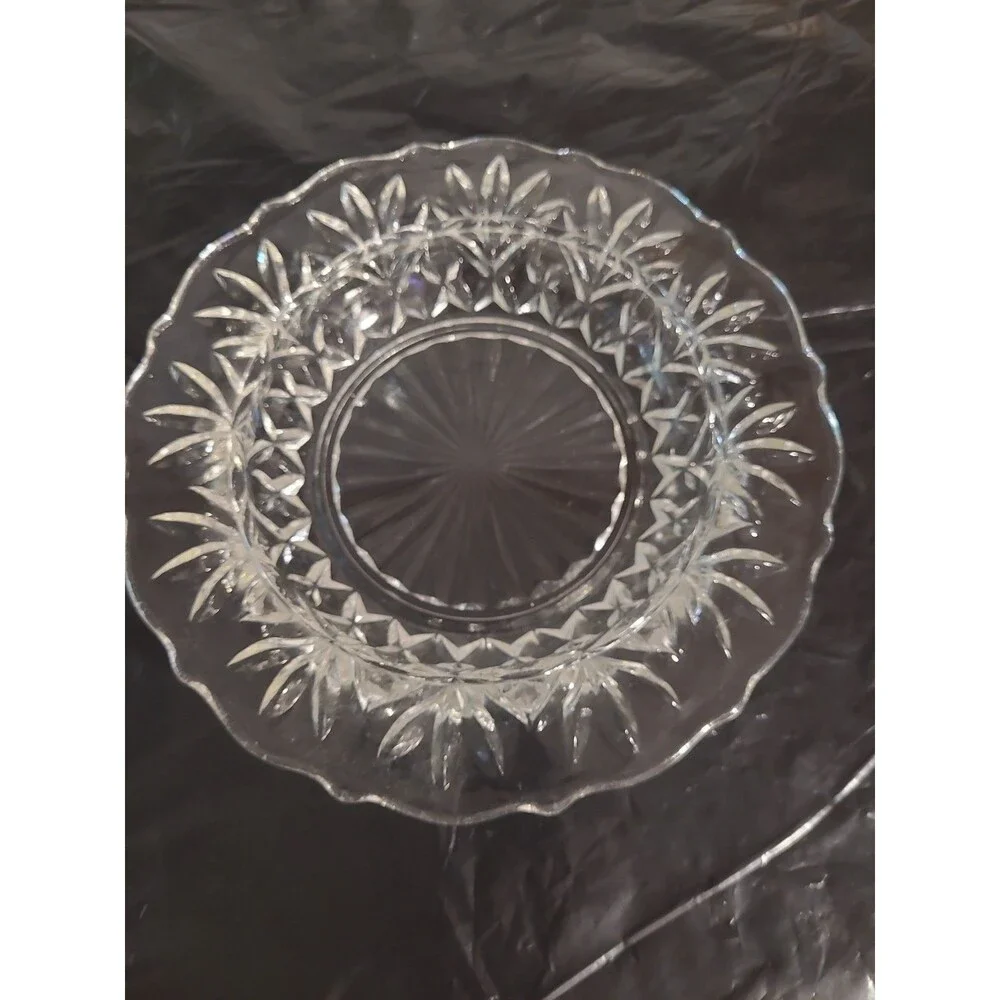 3 Relish/candy Pressed Glass Serving Dishes